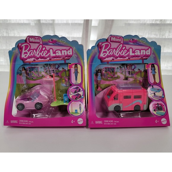 5 Mini Barbie Land Lot Car Camper Play House Cutie Color Reveal Surprise Dolls - Picture 3 of 14